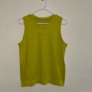 Lululemon Seamless Logo Chartreuse Tank Top